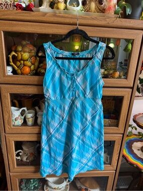 George Blue Plaid Midi Dress